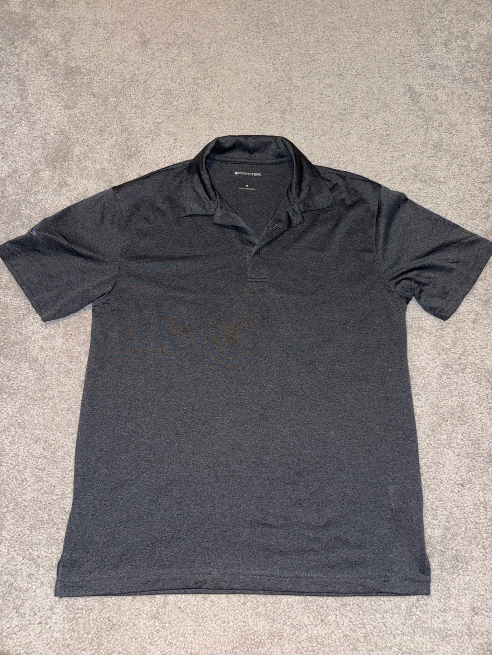 Sport-Tek Men's Dark Gray V-Neck Short-Sleeve Sweater